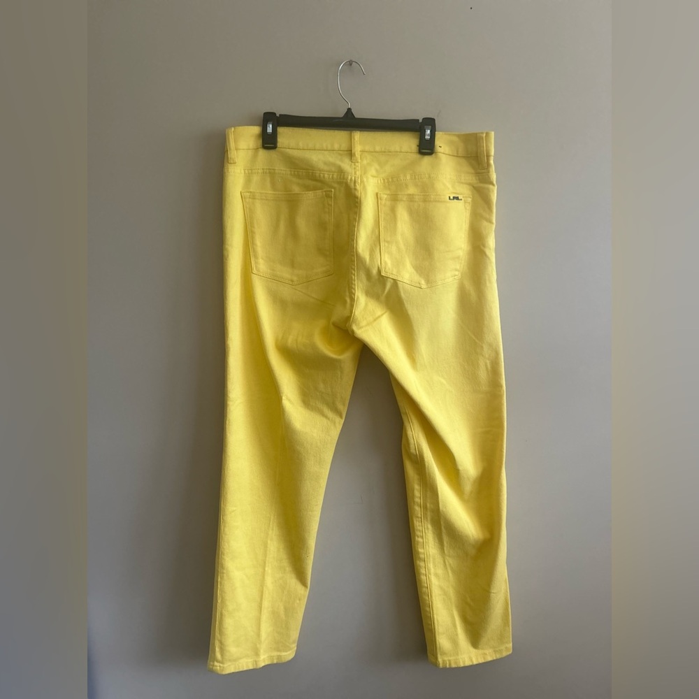 Lauren Ralph Lauren | Sunny Canary Yellow Jeans, Straight Ankle Pants, Size 16W - Picture 8 of 8